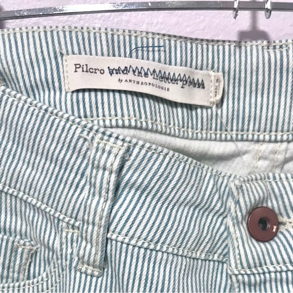 Pilcro by Anthropologie Green Striped Pants 28 - Picture 8 of 11